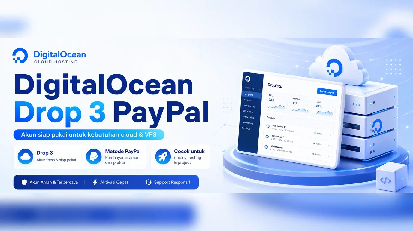 Thumbnail produk Digital Ocean Drop 3 Paypal Kosongan