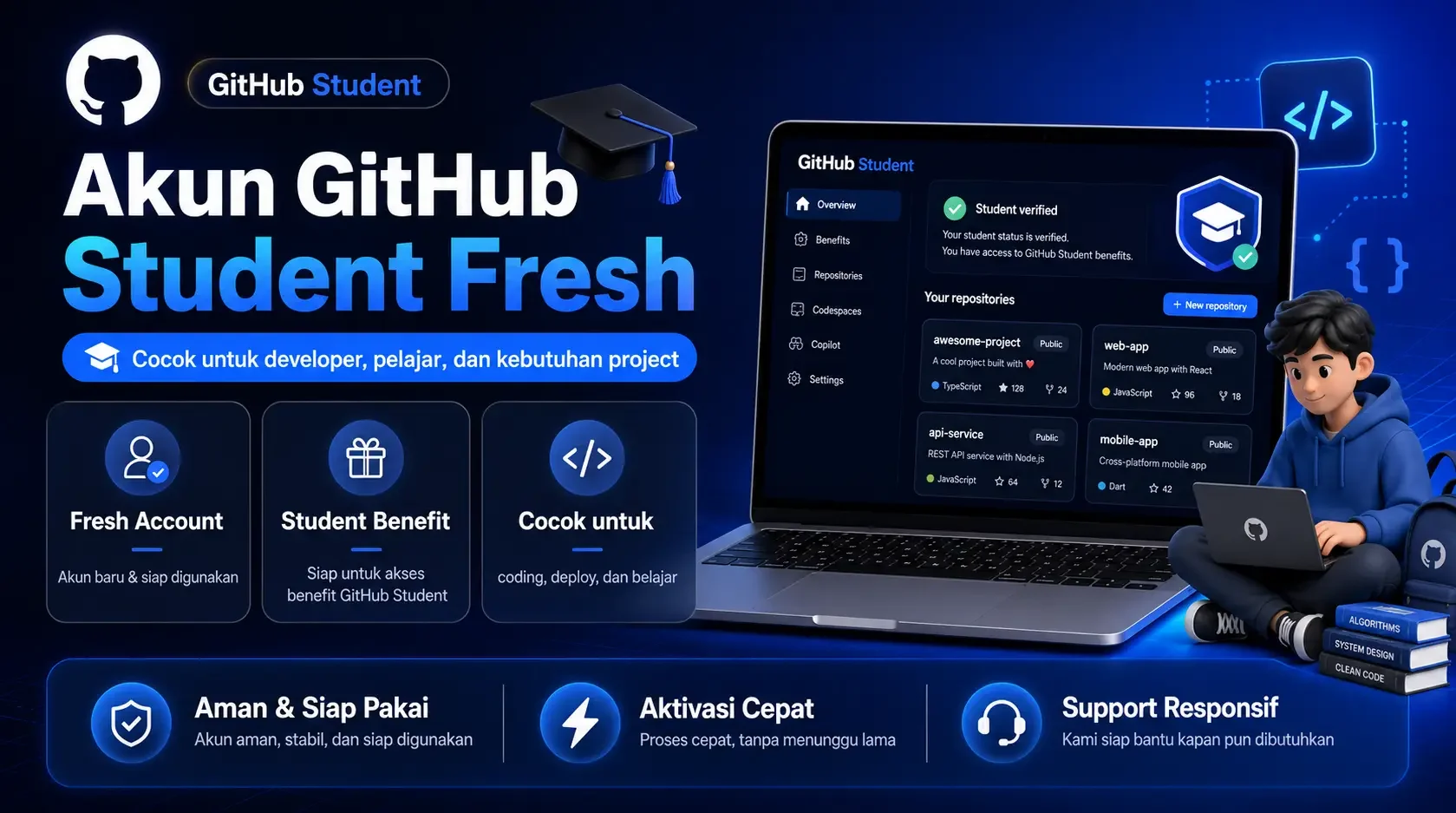 Thumbnail produk Github Student Developer Pack Fresh
