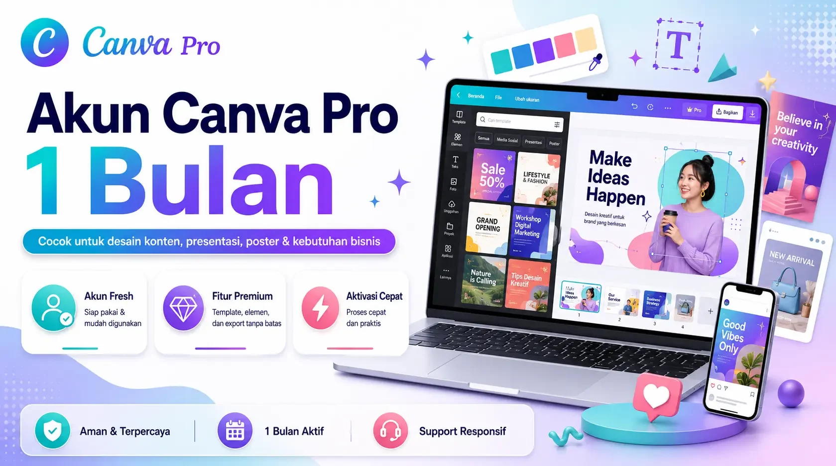 Thumbnail produk Canva Pro 1 Bulan