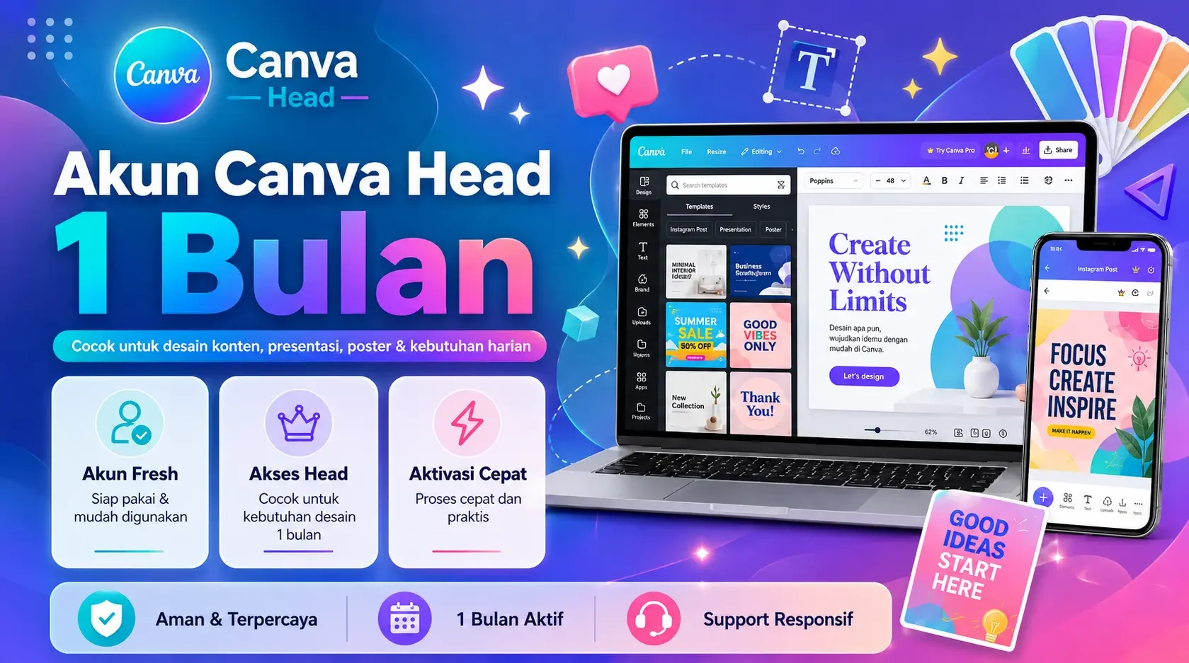 Thumbnail produk Canva Head 1 Bulan